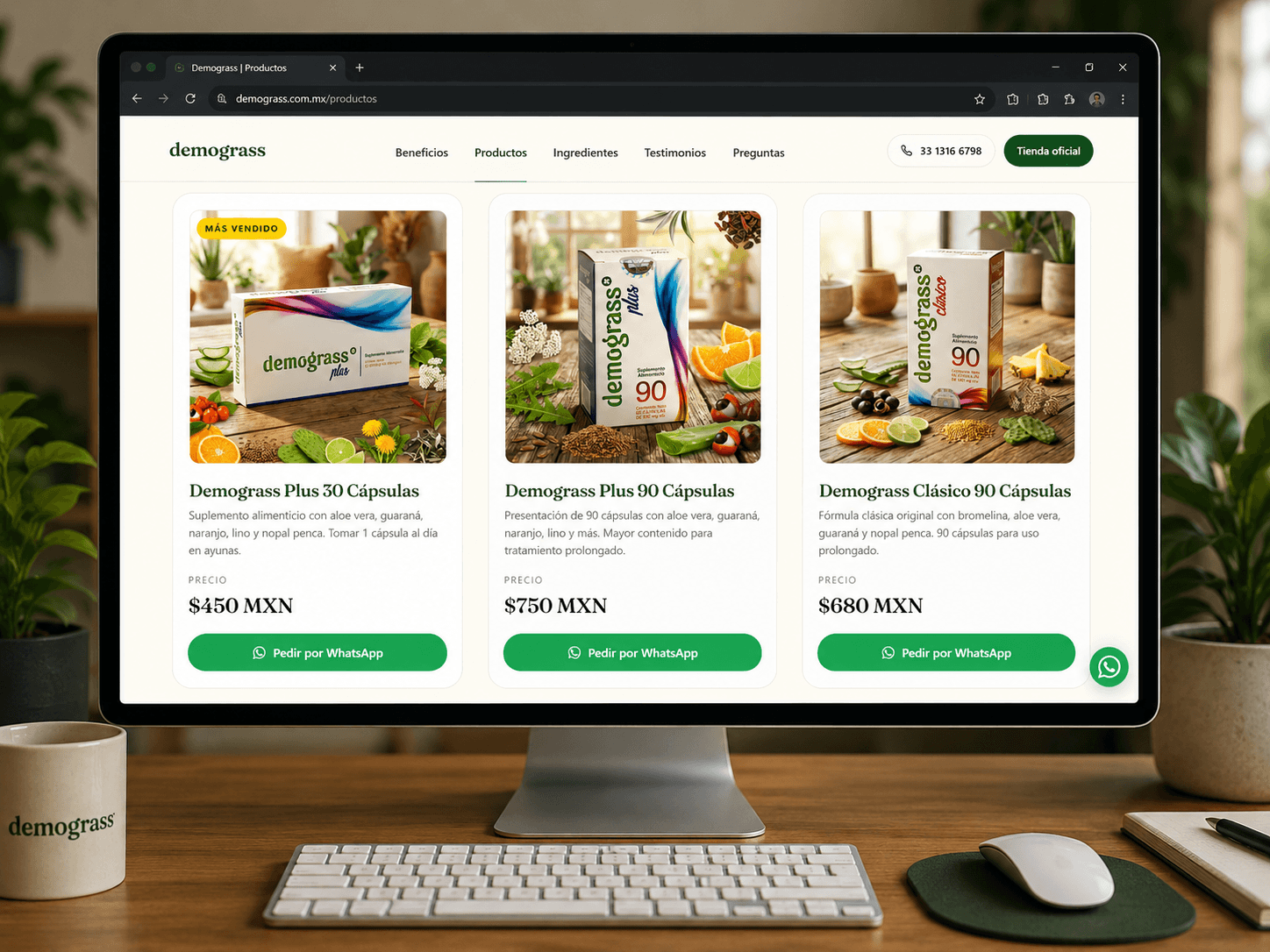 Demograss — Catálogo sitio web